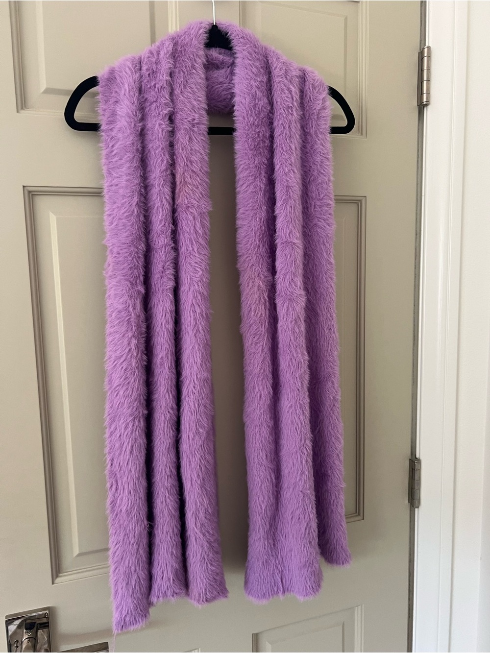 Plush Lavender Fuzzy Scarf - Women Accessories